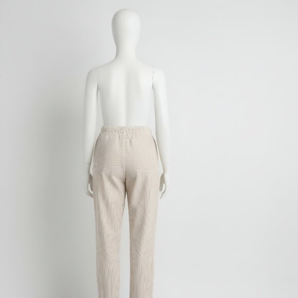 NWT J. Crew Drawstring White British Khaki Striped Linen Pants 24 - Picture 9 of 15